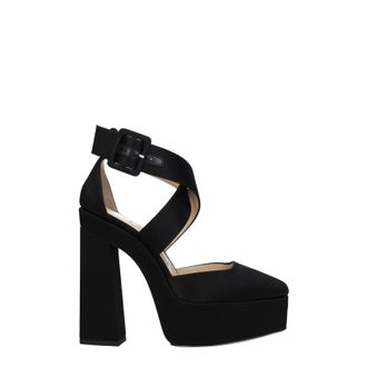 Jimmy Choo London Sandalen Gian Womens Satin schwarz