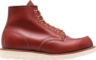 Red Wing Shoes Lace-Up Moc Toe Leather Ankle Boots
