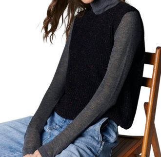 Autumn Cashmere Cropped Donegal Shaker Vest In Constellation