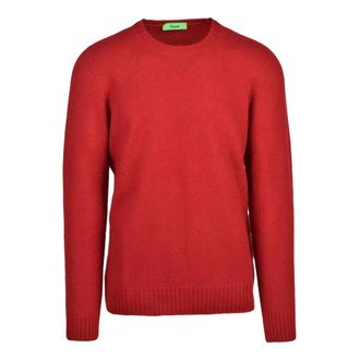 Drumohr Round-neck Knitwear, male, Red, 2XL, Pullover girocollo