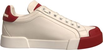 Dolce & Gabbana Shoes White Leather Logo Portofino Womens Sneakers