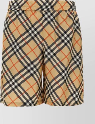 Burberry silk check bermuda shorts