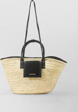 Jacquemus soli leather cotton basket tote bag