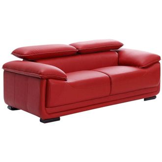 Vente-Unique Vente-unique - Divano 2 posti in pelle Rosso - macelo