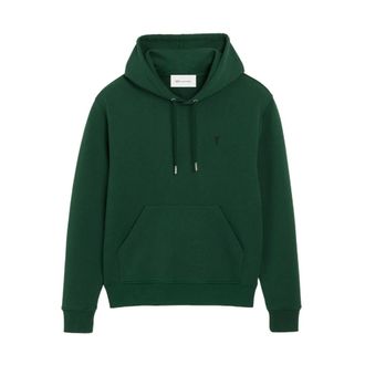 Ami Heren, Sweatshirts & Hoodies, Groen, Maat: XS Katoen