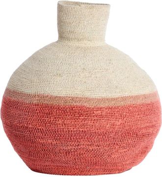 Light & Living Light&living - Cesta Bisira Natural Con Algas Rosadas - &Oslash;32x37,5