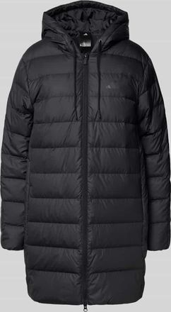 adidas Regular Fit Steppmantel mit Daunen-F&uuml;llung in Black, Gr&ouml;&szlig;e M