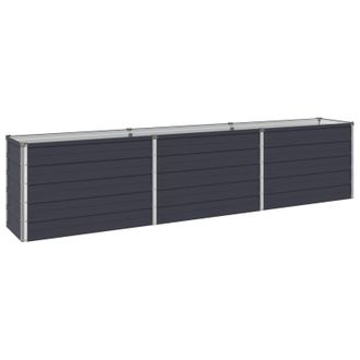 vidaXL Cama De Jard&iacute;n Elevada Gris Antracita 240 X 40 X 55 Cm Vidaxl