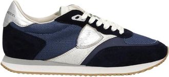 Philippe Model Blville Low - Dames - Sneakers - Blauw - 38 EU - Katoen - Schoenen
