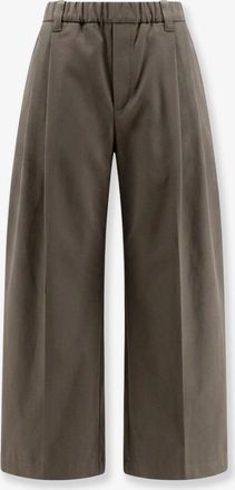 Brunello Cucinelli Pantaloni in cotone con elastico e dettaglio Monile - BRUNELLO CUCINELLI - gender_Woman