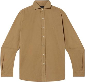 Brooks Brothers Slim Fit Overhemd met Spreidkraag - Heren - Casual Overhemden - Beige - XL - Katoen - Overhemden