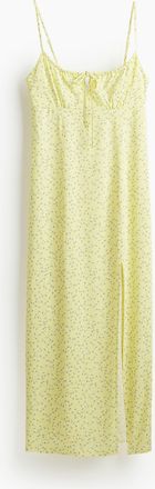 H&M Midikleid mit Kordelzug - Yellow