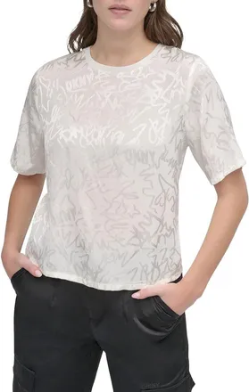 DKNY Dkny Scribble Logo Top
