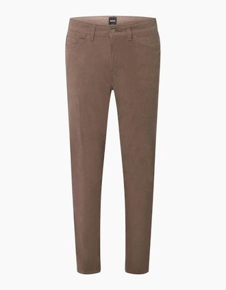 HUGO BOSS Mens P-Delaware5 Corduroy Trousers - Brown - Size: 32R