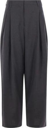Max Mara Broeken, Dames, Grijs, S, Wol, Smmtaro Broek