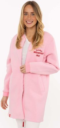 Zwillingsherz Kurzmantel ZWILLINGSHERZ Sunday Breakfast, Damen, Gr. XXL, pink, Sweatware, Obermaterial: 50% Baumwolle, 50% Polyester, M&auml;ntel Kurzmantel, grosse Stic