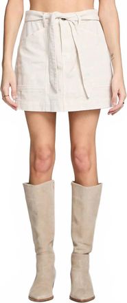 Saltwater Luxe Kacy Mini Denim Skirt In Salt