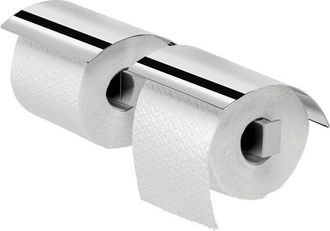 Geesa Wynk Toiletrolhouder met klep dubbel Chroom