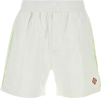 Casablanca Towelling Monogram Short - Heren - Korte sportbroeken - Wit - S - Katoen - Fitness