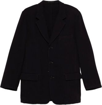 Yohji Yamamoto Giacca in lana con bottoni anni 90 - Viola