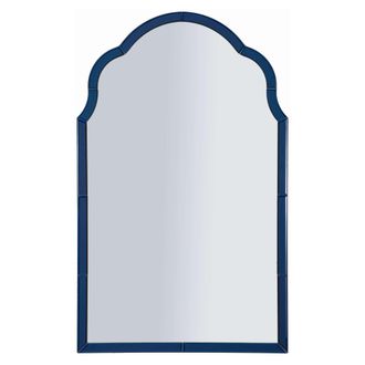 Dmora Espejo Gameba, Marco Esquinado, Forma Rectangular, Tipo De Pared, 62x100h Cm Azul