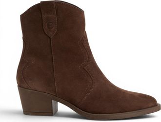 Tamaris Womens Brown Suede Leather Cowboy Western Ankle Boots - 25702-41