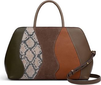 Radley London Liverpool Street - Patchwork Medium Ziptop Satchel Bag in Coffee at Nordstrom