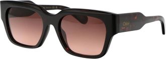 Chlo&eacute; Stijlvolle zonnebril voor een trendy look - Dames - Zonnebrillen - Bruin - 54 MM - Accessoires