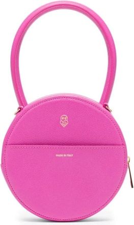 AZ FACTORY Leren Ronde Handtas - Dames - Mini tas - Roze - ONE Size - Leer - Tassen