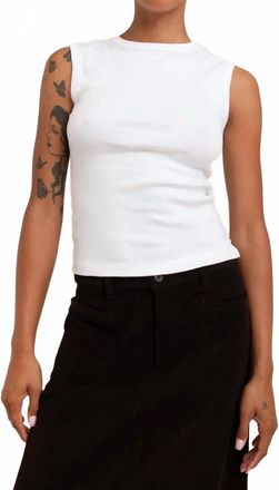 Paper Label Lydia Sleeveless Tank In Bright White