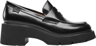 Camper Leren Mocassins Milah - Dames - Loafers - Zwart - 41 EU - Leer - Schoenen
