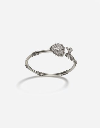 Dolce & Gabbana Devotion Bracelet In White Gold With Diamonds - Woman Bracelets White S
