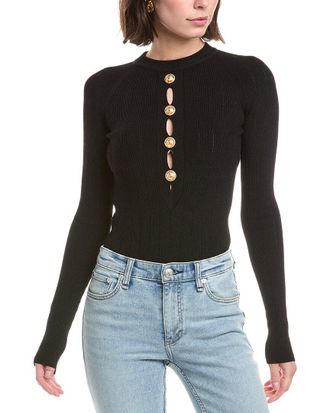 Balmain Buttoned Halter Bodysuit