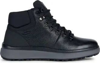 Geox Zwarte Enkellaarzen voor Heren - Heren - Veterlaarzen - Zwart - 42 EU - Leer - Schoenen