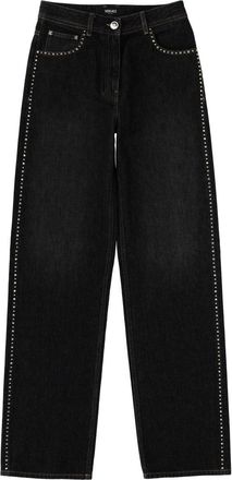 Versace Jeans With Studs And Crystals Decoration
