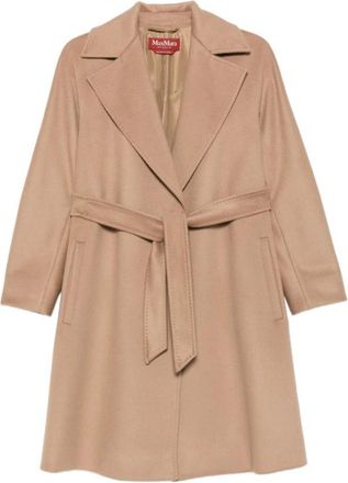 Max Mara Dravenna Robe Coat - Dames - Jas met riem - Bruin - XS - Nylon - Jassen