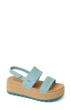 Reef Water Vista Platform Slingback Sandal in Blue Haze/Tan at Nordstrom, Size 7