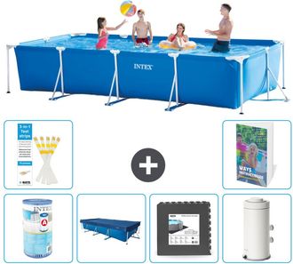 Intex Piscina Con Estructura Rectangular - 450x220x84 Cm - 7-piezas S142