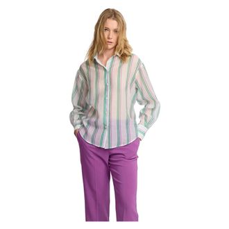 Kocca Shirts, female, Multicolor, Size: XS Slim Long-Sleeved Striped Blouse