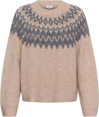 Saint Tropez Maglia Girocollo - - Knitwear - Donna - Marrone - XS