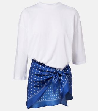 CHRISTOPHER ESBER Silk-trimmed cotton beach cover-up
