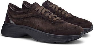 Santoni Bounce Sneaker in Dark Brown at Nordstrom, Size 11.5