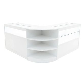 MonsterShop Harmonia LED Shop Counter Set B1200, C1200 & LM60 - White