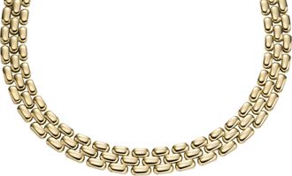 Fossil Womens Arden Watch Links Gold-Tone Stainless Steel Chain Necklace