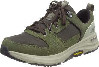 Skechers Mens 216106 OLBR Sneaker, Olive Suede/Brown Textile, 9 UK