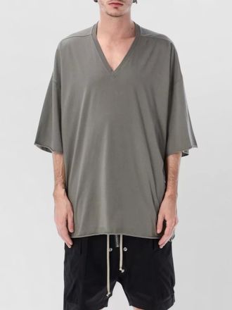 Rick Owens cotton oversized v-neck t-shirt