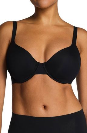 Spanx Lightly Lined Underwire T-Shirt Bra in Very Black at Nordstrom, Size 34Ddd