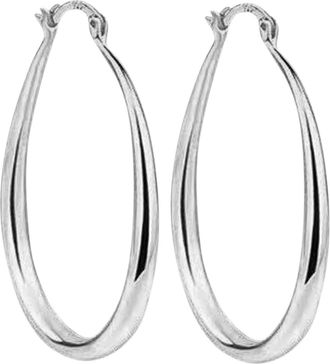 Generic Fashion Silver Color Oversize Hoop Earrings For Women Big Metal Round Earring Jewelry Gift Valentines Costumes for (Silver, One Size)