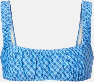 Montce Swim Zoe plaid bikini top