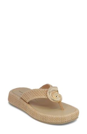 Mia Pamelia Platform Flip Flop in Bone/Gold at Nordstrom, Size 9.5